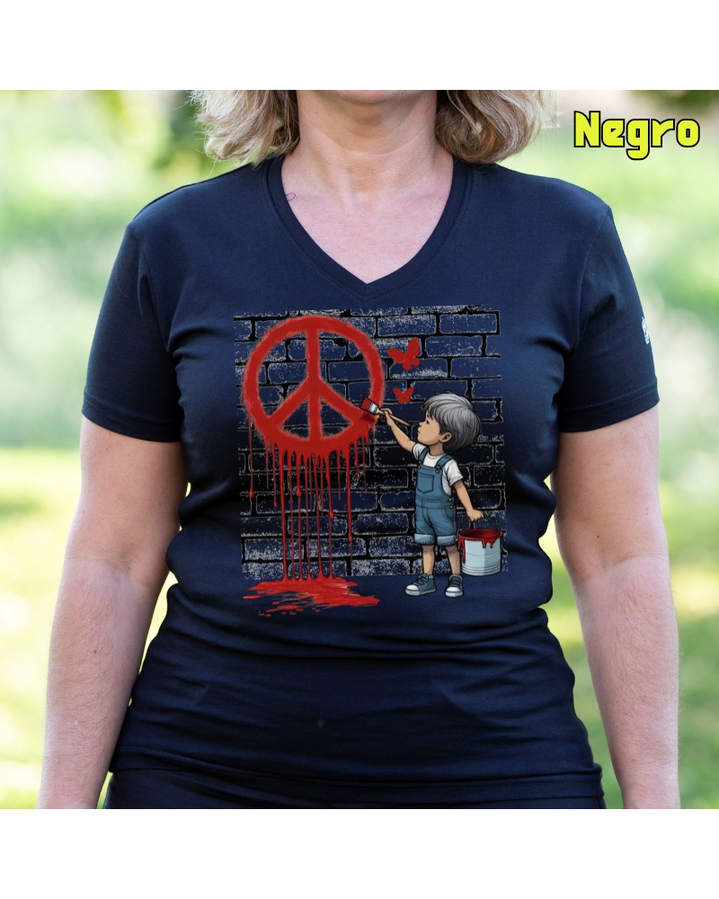 Camiseta Mujer Manga Corta -Peace