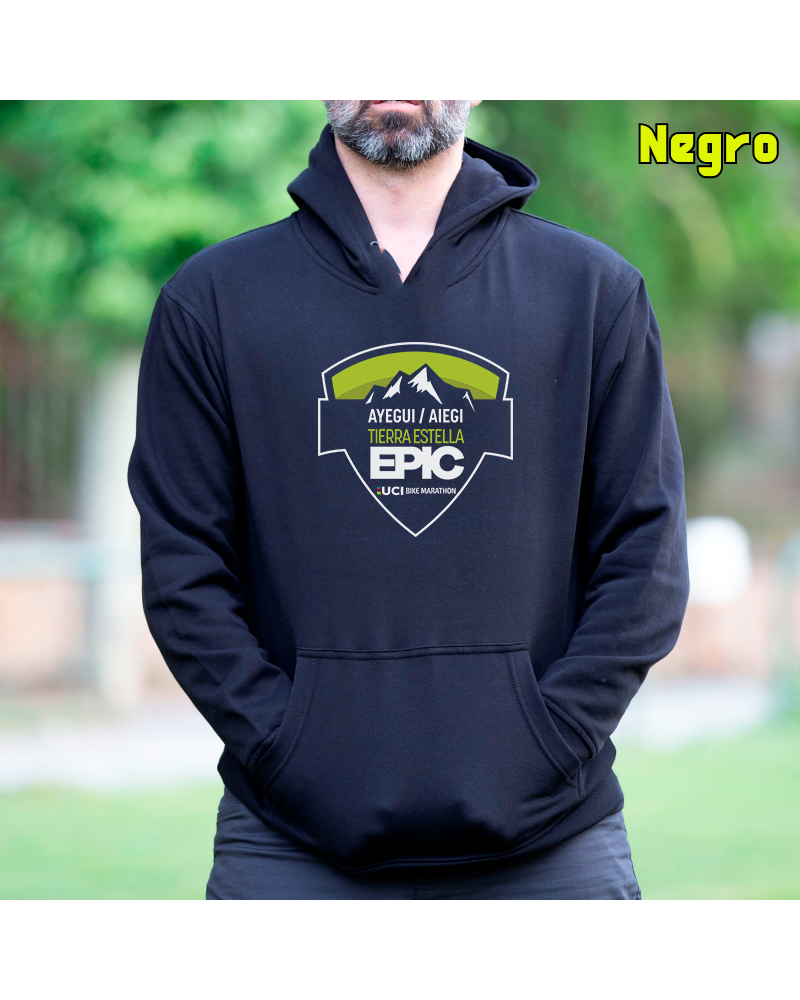 Sudadera hombre con capucha EPIC ESCUDO – La Kamiseta K Buskas