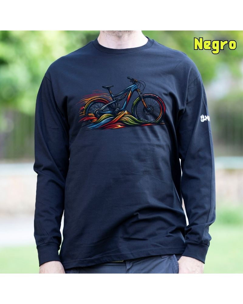 E Bike - Camiseta Hombre Manga Larga