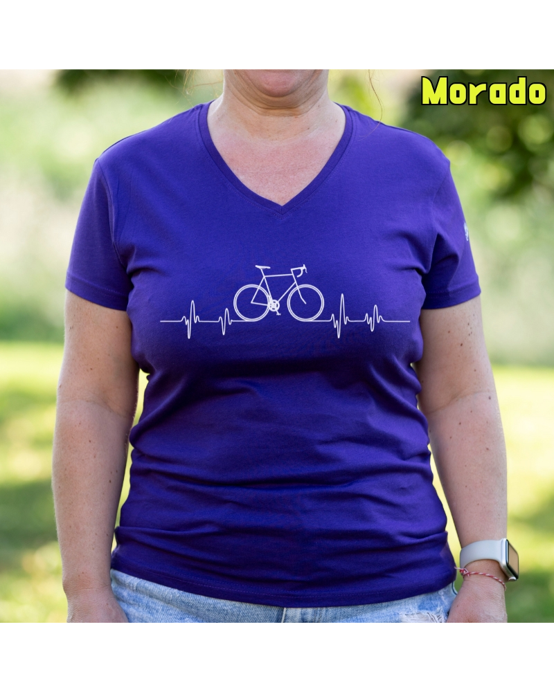 Camiseta Mujer Manga Corta - Bici Latido