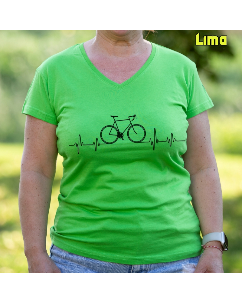 Camiseta Mujer Manga Corta - Bici Latido