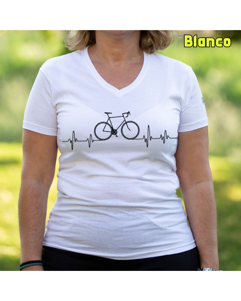 Camiseta Mujer Manga Corta - Bici Latido