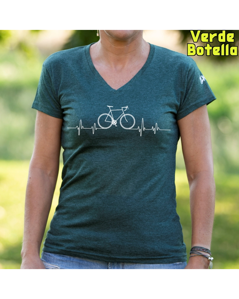 Camiseta Mujer Manga Corta - Bici Latido