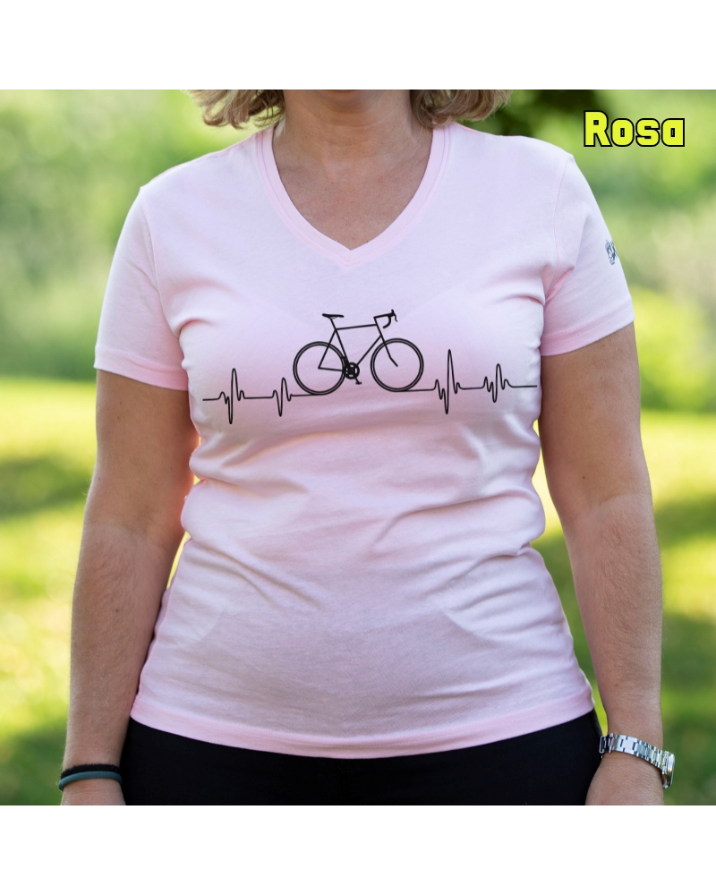 Camiseta Mujer Manga Corta - Bici Latido