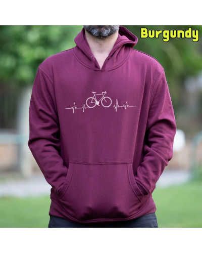 Sudadera hombre con capucha BICI LATIDO – La Kamiseta K Buskas