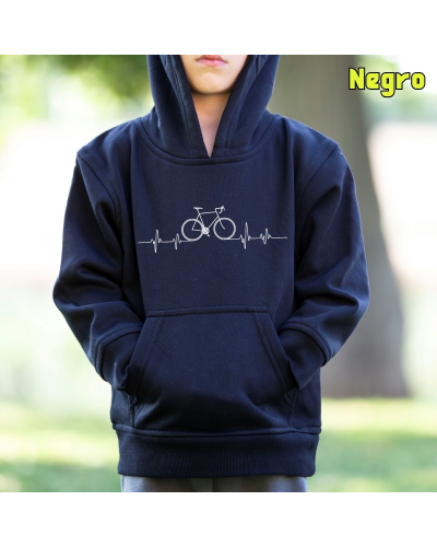 Sudadera niño con capucha BICI LATIDO - La Kamiseta K Buskas