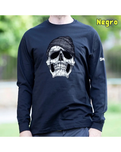 Skull Cap - Camiseta Hombre Manga Larga