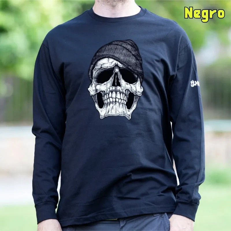 Skull Cap - Camiseta Hombre Manga Larga
