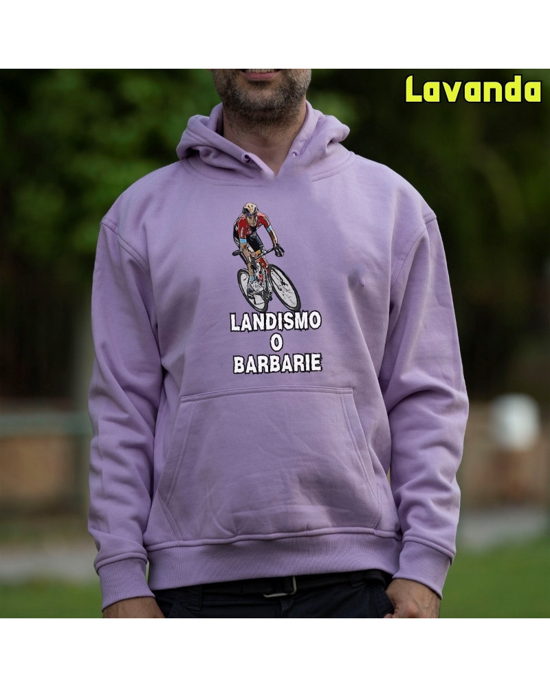 Sudadera hombre con capucha Landismo O Barbarie – La Kamiseta K Buskas